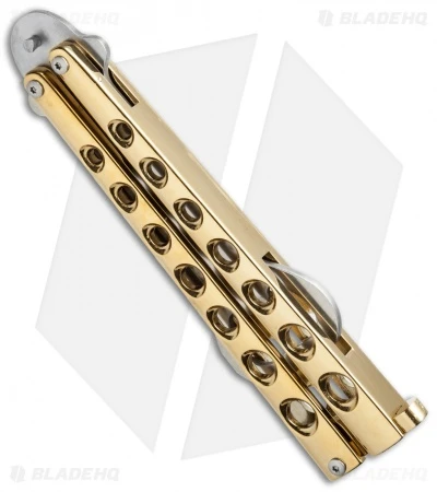 Boker Magnum Balisong Gold Bottle Opener Butterfly Knife (3.5" Satin) 09SC012 2 Boker Magnum Balisong Gold Bottle Opener Butterfly Knife (3.5" Satin) 09SC012 - Image 2