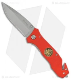 Boker Magnum To Serve & Protect Fire Dept Lock Knife (4.75" Satin) 01MB366