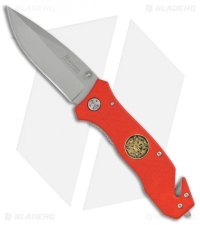 Boker Magnum To Serve & Protect Fire Dept Lock Knife (4.75" Satin) 01MB366 1 Boker Magnum To Serve & Protect Fire Dept Lock Knife (4.75" Satin) 01MB366