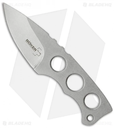 Boker Plus Mega Mini Fixed Blade Neck Knife (2" Stonewash) 02BO258 1 Boker Plus Mega Mini Fixed Blade Neck Knife (2" Stonewash) 02BO258
