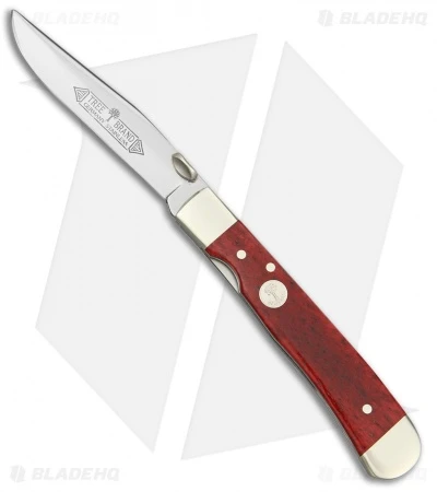 Boker Trapperliner Pocket Knife Red Smooth Bone (3.25" Satin) 114711 1 Boker Trapperliner Pocket Knife Red Smooth Bone (3.25" Satin) 114711