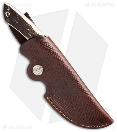 Boker Arbolito Gut Hook Fixed Blade Knife Stag Horn (4.25" Satin) 2 Boker Arbolito Gut Hook Fixed Blade Knife Stag Horn (4.25" Satin) - Image 2