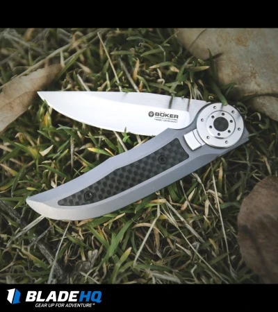 Boker Tucan Slide Lock Folding Knife Titanium/Carbon Fiber (3" Satin) 5 Boker Tucan Slide Lock Folding Knife Titanium/Carbon Fiber (3" Satin) - Image 5