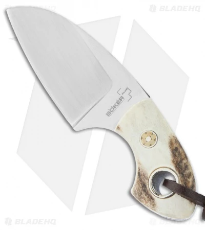 Boker VoxKnives Gnome Stag Fixed Blade Knife (2.125" Satin) 02BO268 1 Boker VoxKnives Gnome Stag Fixed Blade Knife (2.125" Satin) 02BO268